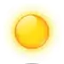 Icône de soleil – Support informatique en ligne à Genève Icône de soleil jaune vif avec une douce lueur