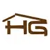 HG Logo Services informatiques et partenaire – Genève Logo HG marron avec un symbole de toit pour des services informatiques et des partenaires à Genève.
