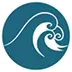 Logo Waves – Services et support informatique à Genève Logo rond bleu sarcelle avec une vague blanche pour des services informatiques et réseaux à Genève.